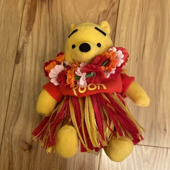 Toys Applause Winnie The Pooh Hawaiian Plush Stuffed Animal 5